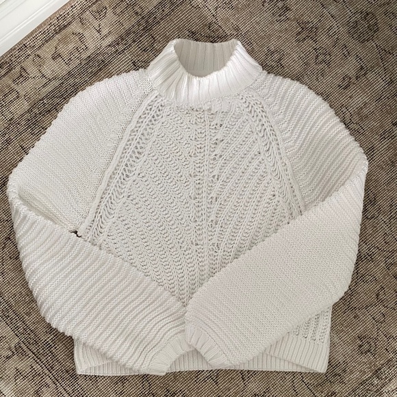 Free People Sweaters - Free people ivory sweetheart mock neck sweater Sz XS